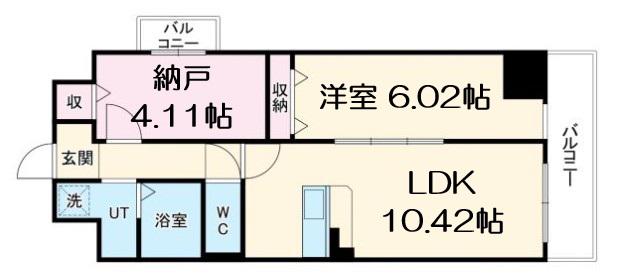 アーバンパーク新大阪(1SLDK/9階)の間取り写真