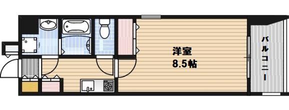 アストレア(1K/4階)の間取り写真