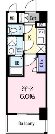エスリード弁天町ルシェンテ(1K/7階)の間取り写真
