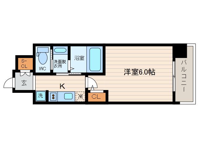 エステムコート梅田茶屋町IIIネクスタ(1K/5階)の間取り写真