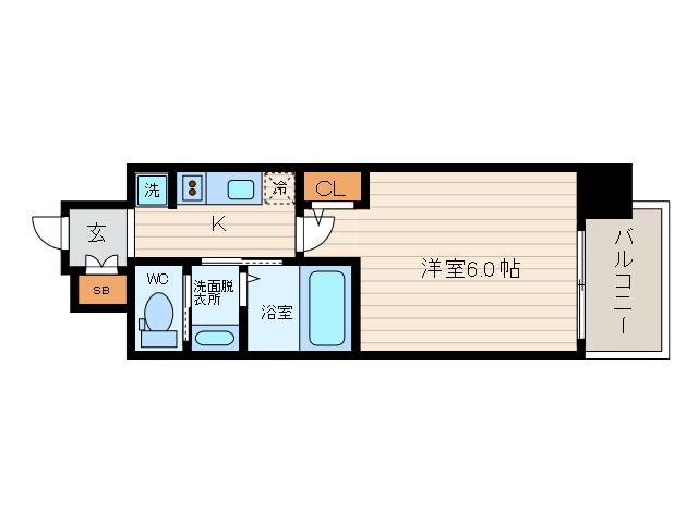 エステムコート梅田茶屋町IIIネクスタ(1K/5階)の間取り写真