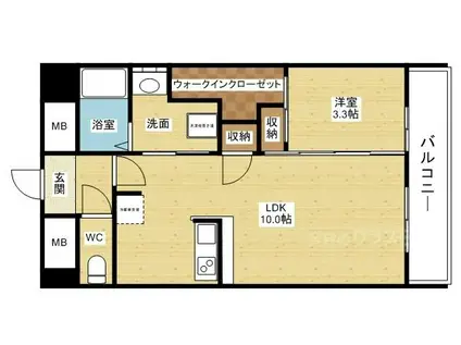 セレニテ新大阪カルム(1LDK/12階)の間取り写真