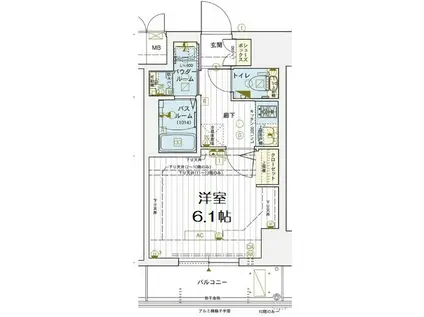 エステムコート梅田北2ゼニス(1K/4階)の間取り写真