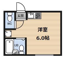 ハイツ正和(ワンルーム/3階)の間取り写真