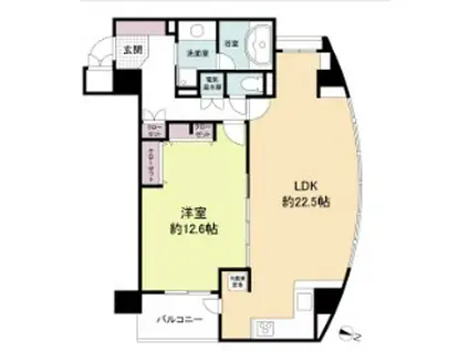 グレンパーク梅田北(1LDK/12階)の間取り写真