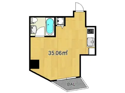 是空NANBA2(ワンルーム/9階)の間取り写真