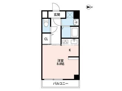 DOクレスト新大阪(ワンルーム/8階)の間取り写真