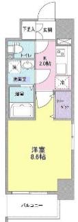 LOWLANDS西天満(1K/6階)の間取り写真