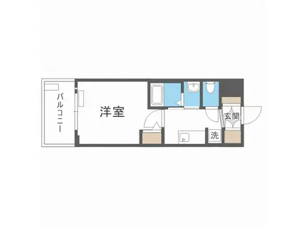 エステムコート新大阪XVフロウ(1K/2階)の間取り写真