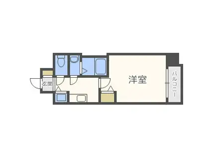 プレサンス梅田東アルファ(1K/6階)の間取り写真