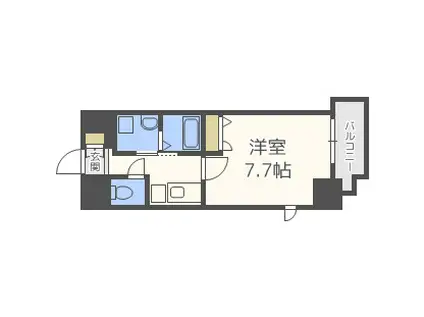 アーバンパーク梅田 イースト(1K/9階)の間取り写真