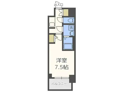 サムティ大阪GRAND イースト(1K/4階)の間取り写真