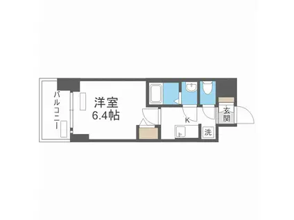 プレサンス新大阪ジェイズ(1K/7階)の間取り写真