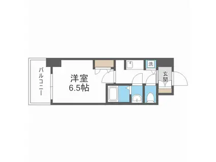 S-RESIDENCE都島ELEGANT(1K/3階)の間取り写真