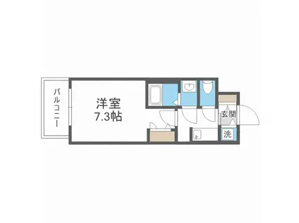 S-RESIDENCE都島ELEGANT(1K/6階)の間取り写真