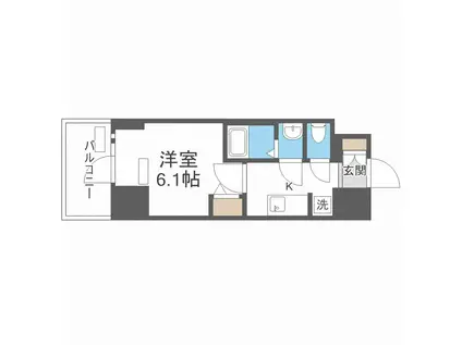 プレサンス塚本アクミリオン(1K/12階)の間取り写真