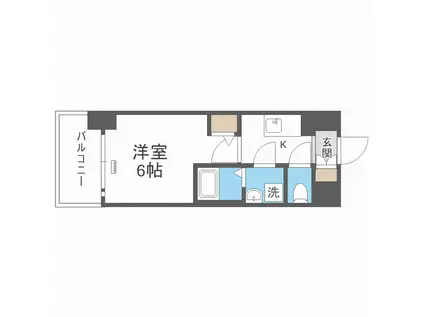 エスリード大阪プライムゲート(1K/9階)の間取り写真