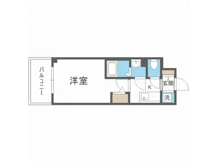 エスリードレジデンス大阪グランノースⅡ(1K/12階)の間取り写真