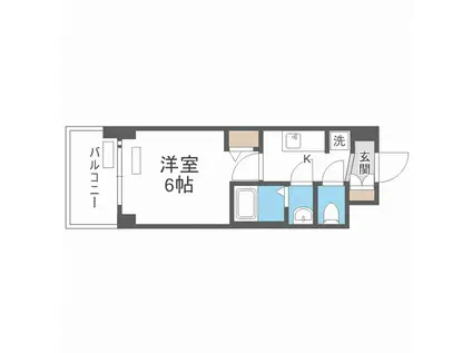 プレサンス南堀江ザ・センス(1K/9階)の間取り写真