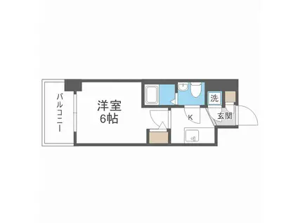 エスリード大阪梅田リュクス(1K/5階)の間取り写真