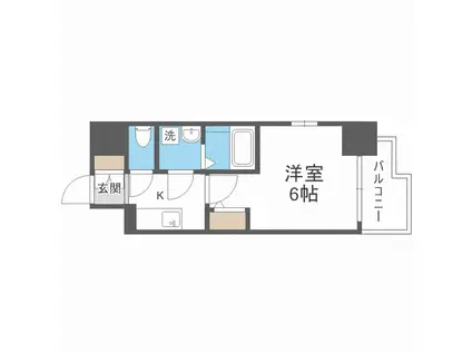 エスリード大阪ドームCERCA(1K/9階)の間取り写真