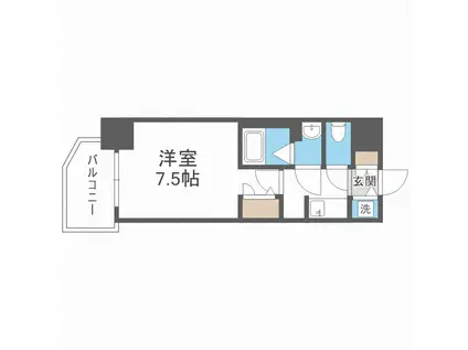 S-RESIDENCE大阪九条ノース(1K/8階)の間取り写真