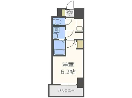 S-RESIDENCE南堀江(1K/10階)の間取り写真