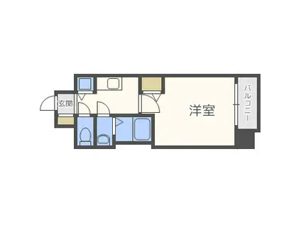 プレサンス梅田東アルファ(1K/5階)の間取り写真