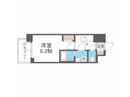 エスリードレジデンス大阪グランノースⅠ(1K/9階)の間取り写真