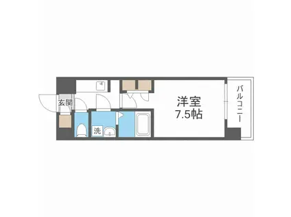 S-RESIDENCE福島GRANDE(1K/6階)の間取り写真