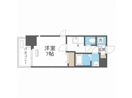 フォーリアライズ南堀江ヴィータ(1K/4階)の間取り写真