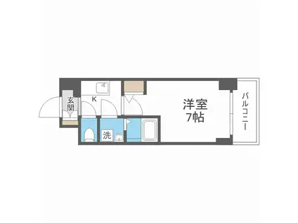 エスリード大阪クレストコート(1K/3階)の間取り写真