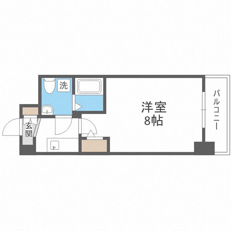 SEST新大阪(1K/6階)の間取り写真