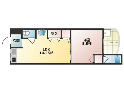 井上マンション(1LDK/4階)の間取り写真