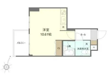 HOPE CITY秋葉原(ワンルーム/11階)の間取り写真