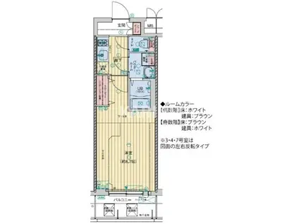レオンコンフォート桜ノ宮(1K/6階)の間取り写真