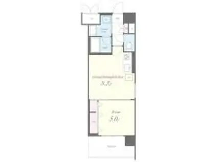 ストーム(1LDK/4階)の間取り写真