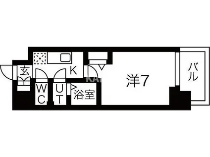 フォーリアライズ大阪イーストゲート(1K/3階)の間取り写真