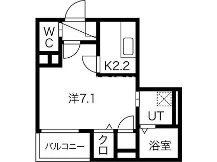 BISCUSS FORESTA SAKURANOMIYA(1K/1階)の間取り写真