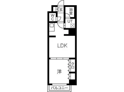 CIFI大阪天満(1LDK/7階)の間取り写真
