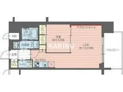 プレジオ永和ASIAN(1LDK/2階)の間取り写真