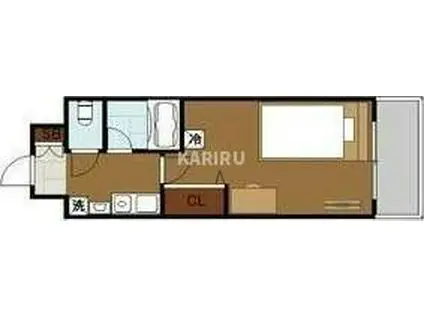 エスリード東梅田(1K/6階)の間取り写真