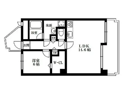 京橋アドバンス21(1LDK/10階)の間取り写真