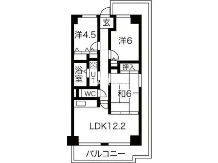 ブリランテ鶴見(3LDK/5階)の間取り写真