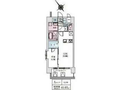LA GRACE SENBAYASHI(1LDK/6階)の間取り写真