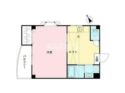 メゾンクレアスタイル(1DK/2階)の間取り写真