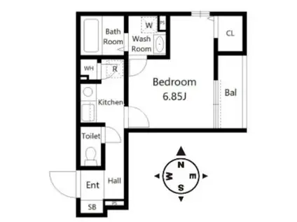 アート鶴見(1K/2階)の間取り写真