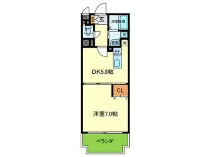 CASA DESPACIO(1DK/3階)の間取り写真