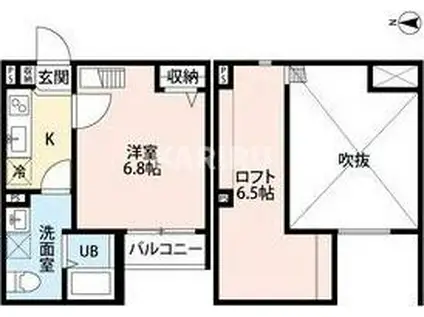 JOELLE新今里(1K/1階)の間取り写真