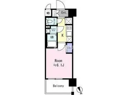 エスリード大阪平野プライム(1K/2階)の間取り写真